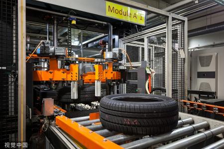 奥迈视标签检测设备应用于轮胎生产